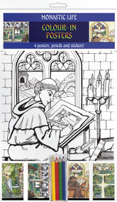 Monastic Life - A4 Colour-in Posters - TimeLine Gifts